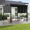 Outsunny Pergola avec 3 toiles coulissantes 3 x 3 m Voir les images du produit 2