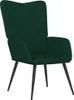 vidaXL Fauteuil relax avec pouf vert foncé velours Voir les images du produit 5