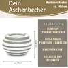 LS-LebenStil XL Sturm-Aschenbecher 14x9cm Maritim Grau Weiß Produktbild-Vorschau 4