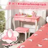 2 in 1 Kinder Schminktisch mit Hocker und Abnehmbarer Produktbild-Vorschau 2