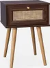 sweeek - 2er-Set Nachttische mit Holzlook und Rohrgeflecht Produktbild-Vorschau 5