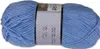 A ball of blue yarn with a label wrapped around it. Podgląd zdjęcia produktu