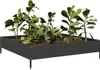 vidaXL Zvýšená posteľ čierna 100x100x26 cm oceľ Náhľad obrázku produktu 3