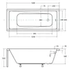 BADLAND Badewanne Rechteck Modern 140x70 mit Produktbild-Vorschau 7
