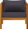 Sedia da giardino con cuscini grigio scuro in legno Anteprima dell’immagine prodotto 8