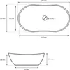 LuxeBath Waschbecken Aufsatzwaschbecken Oval, 64x36,5x13 Produktbild-Vorschau 7