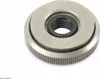 A close-up studio shot of a metal nut with gear-like teeth around its outer edge and a textured surface on its top. Produktbild-Vorschau