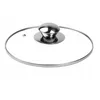 A glass pot lid with a silver handle is shown against a white background. Produktbild-Vorschau