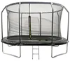 Ovales Trampolin 366x244cm schwarz SYDNEY + Netz und Leiter Produktbild-Vorschau 1