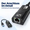 USB 3.0 LAN Adapter 100 Mbit/s – USB Typ A auf RJ45 Produktbild-Vorschau 4