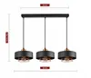 LUXOLAR -  Pendelleuchte 3 flammig Schwarz Kupfer E27 60 W Produktbild-Vorschau 3