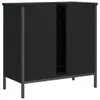vidaXL Meuble sous-lavabo noir 60x30x60 cm bois composite Voir les images du produit 1