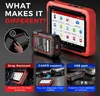 Marketing image showcasing a car diagnostic tool and its features. Produktbild-Vorschau