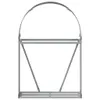 A grey metal firewood rack with an arched top, shown against a white background. Podgląd zdjęcia produktu