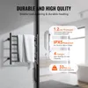 A wall-mounted towel warmer with a white towel draped over it, next to descriptive marketing text. Voir les images du produit