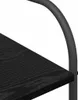 A close-up view of a shelf and a curved support rod of a clothing rack. Náhled obrázku produktu