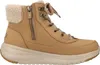 A side view of a brown Skechers boot with a white sole and beige fur lining. Voir les images du produit