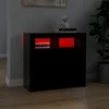Credenza con luci LED nera 80x35x75 cm Anteprima dell’immagine prodotto 3