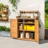 COSTWAY Pflanztisch mit Unterschrank, Arbeitsplatte & Produktbild-Vorschau 2