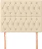 vidaXL Kopfteil Creme 100x7x118/128 cm Stoff Produktbild-Vorschau 3