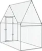 vidaXL Hühnerkäfig Silbern 200x100x190 cm Verzinkter Stahl Produktbild-Vorschau 6