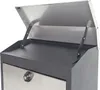 A close-up view of the top part of a mailbox, showing the lid mechanism and the top surface. Produktbild-Vorschau