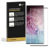 A product box for a screen protector is shown next to a smartphone with a screen protector applied. Produktbild-Vorschau