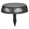 A dark gray outdoor solar lamp with a spike for ground insertion, shown against a white background. Produktbild-Vorschau