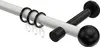 Interdeco Gardinenstange / Vorhangstange Weiß / Schwarz, Produktbild-Vorschau 1