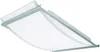 A ceiling light fixture with a white diffuser and a silver frame. Produktbild-Vorschau