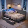 UnboxG Polsterbett 140x200 cm mit Lattenrost, Samtbett mit Produktbild-Vorschau 1