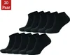 A pack of black ankle socks is displayed against a white background. Produktbild-Vorschau