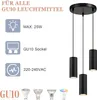 Lampada a sospensione moderna, rotonda, con 3 luci, lampada Anteprima dell’immagine prodotto 7