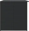 A black poly rattan garden storage box with a lid, shown from the front. Produktbild-Vorschau