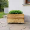 Floranica Pflanztopf 50x50 cm, Natur, eckiger Blumentopf Produktbild-Vorschau 2