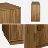 Credenza esotica effetto legno di mango a 4 ante, 160cm Anteprima dell’immagine prodotto 3