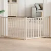 vidaXL 2 ks Skladacia brána pre psov 160 cm z masívneho Náhľad obrázku produktu 2