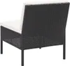 3-tlg. Garten-Lounge-Set mit Auflagen Poly Rattan Schwarz Produktbild-Vorschau 9
