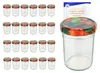 A set of glass jars with decorative lids and a recipe booklet. Produktbild-Vorschau