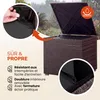 CASARIA® Coffre de rangement en polyrotin 318 L marron avec Voir les images du produit 3