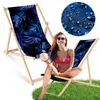 Skládací dřevěná lehátka „Marineblaue Monstera“ – zahradní Náhled obrázku produktu 2