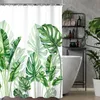 Duschvorhang Grün Blätter 180x200 cm Waschbar Produktbild-Vorschau 8