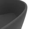 vidaXL umyvadlo s přepadem matné tmavě šedé 36x13 cm Náhled obrázku produktu 6
