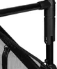 A close-up view of a black stroller frame with a mesh fabric attached. Anteprima dell’immagine prodotto