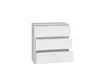 Commode VBChome à 3 tiroirs 70 x 40 x 77 cm Blanc mat Voir les images du produit 10