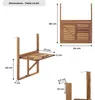 Tavolo da balcone pieghevole LILOU, realizzato in legno di Anteprima dell’immagine prodotto 9