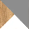 A geometric pattern with wood grain, gray, and white sections. Produktbild-Vorschau