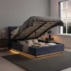 Lit rembourré LED "Tröstiar" avec coffre de lit et matelas Voir les images du produit 5