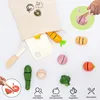 Spielküche Holz Gemüse Schneideset für Kinder Kinderküche Produktbild-Vorschau 2