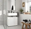 Vira meuble sous lavabo 2 portes blanc brillant, blanc. Voir les images du produit 18